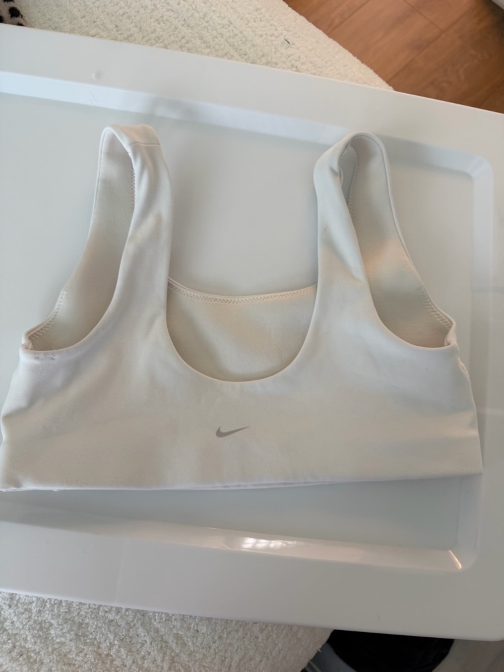 White Nike Alate Sports Bra - Picture 2 of 4